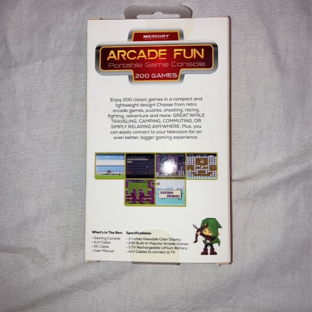 Arcade Fun Portable Game Console - Red - Picture 2 of 5